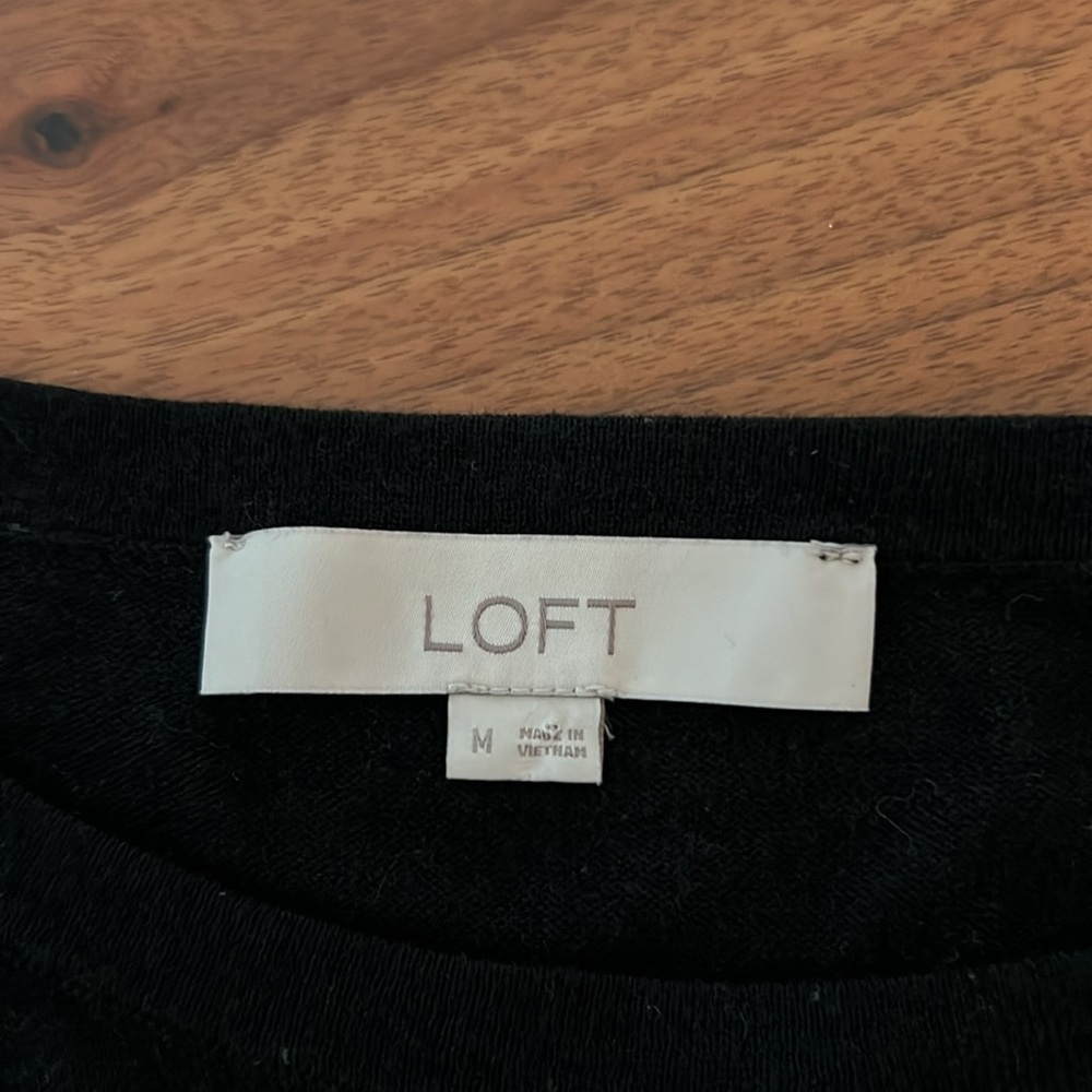 LOFT Dotted Mixed Media Sweater - Picture 3 of 10